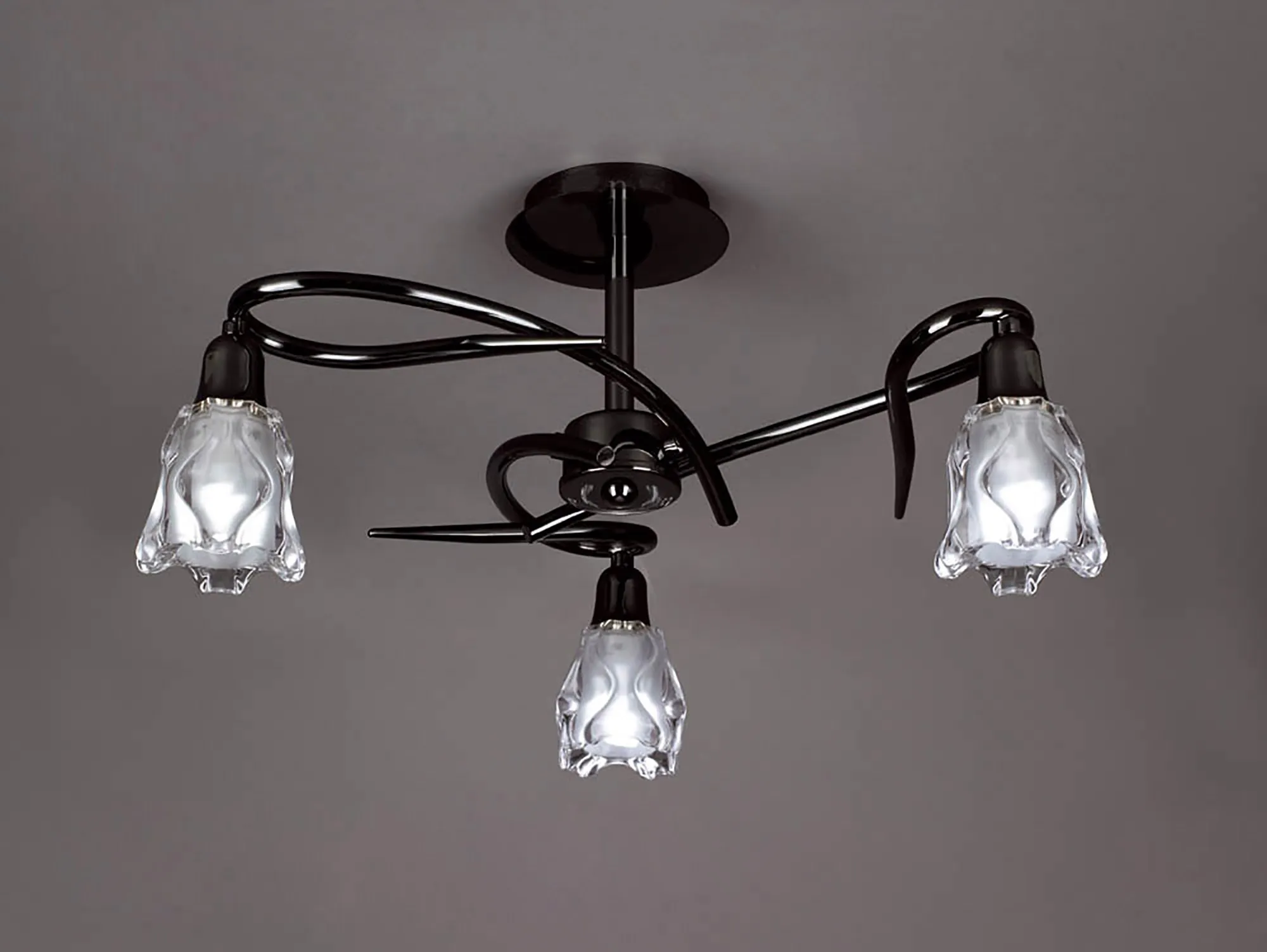 Amel Black Chrome Ceiling Lights Mantra Semi Flush Fittings